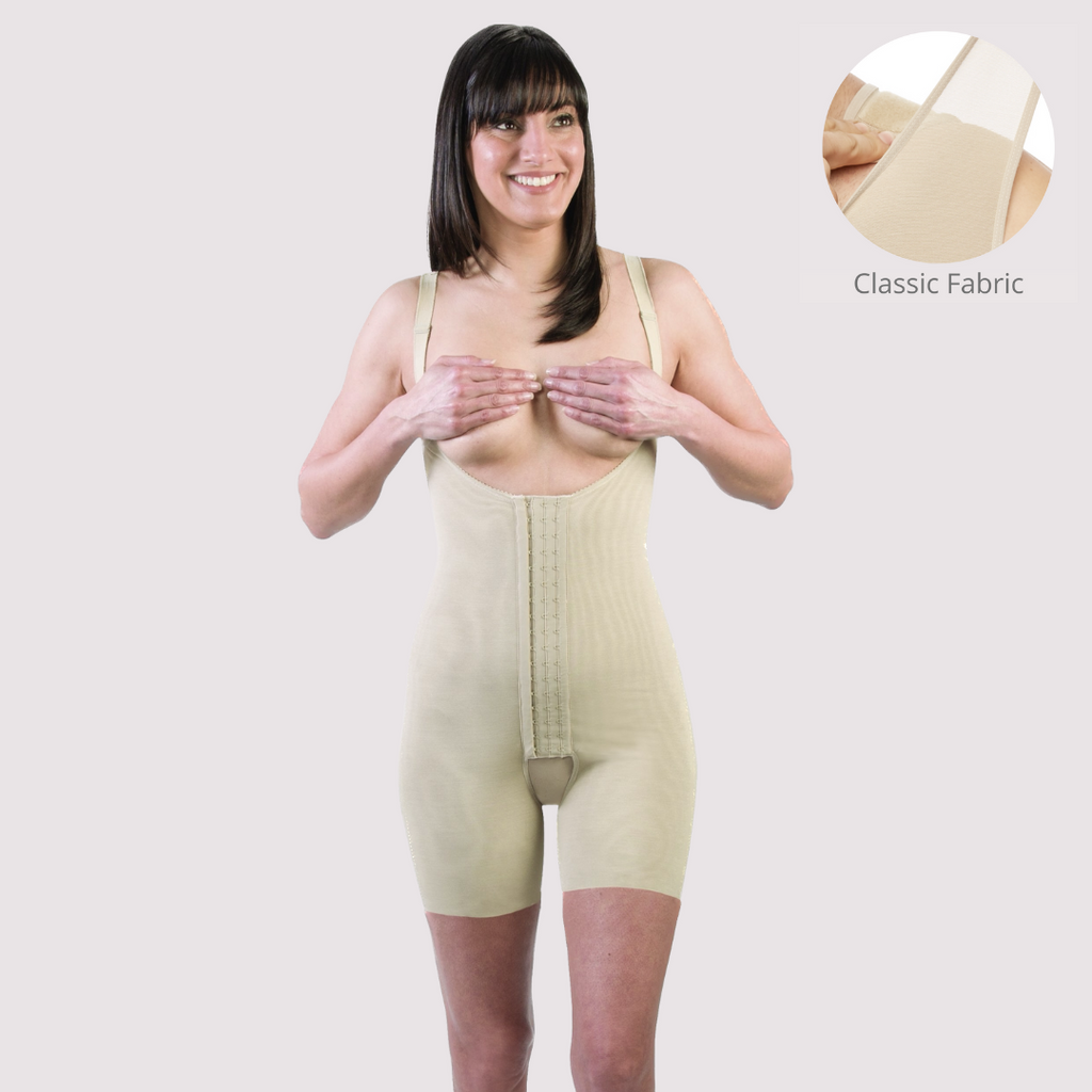 High Waist Compression Girdle Above Knee - Hook and Eye with